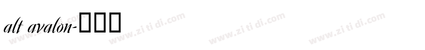 alt avalon字体转换